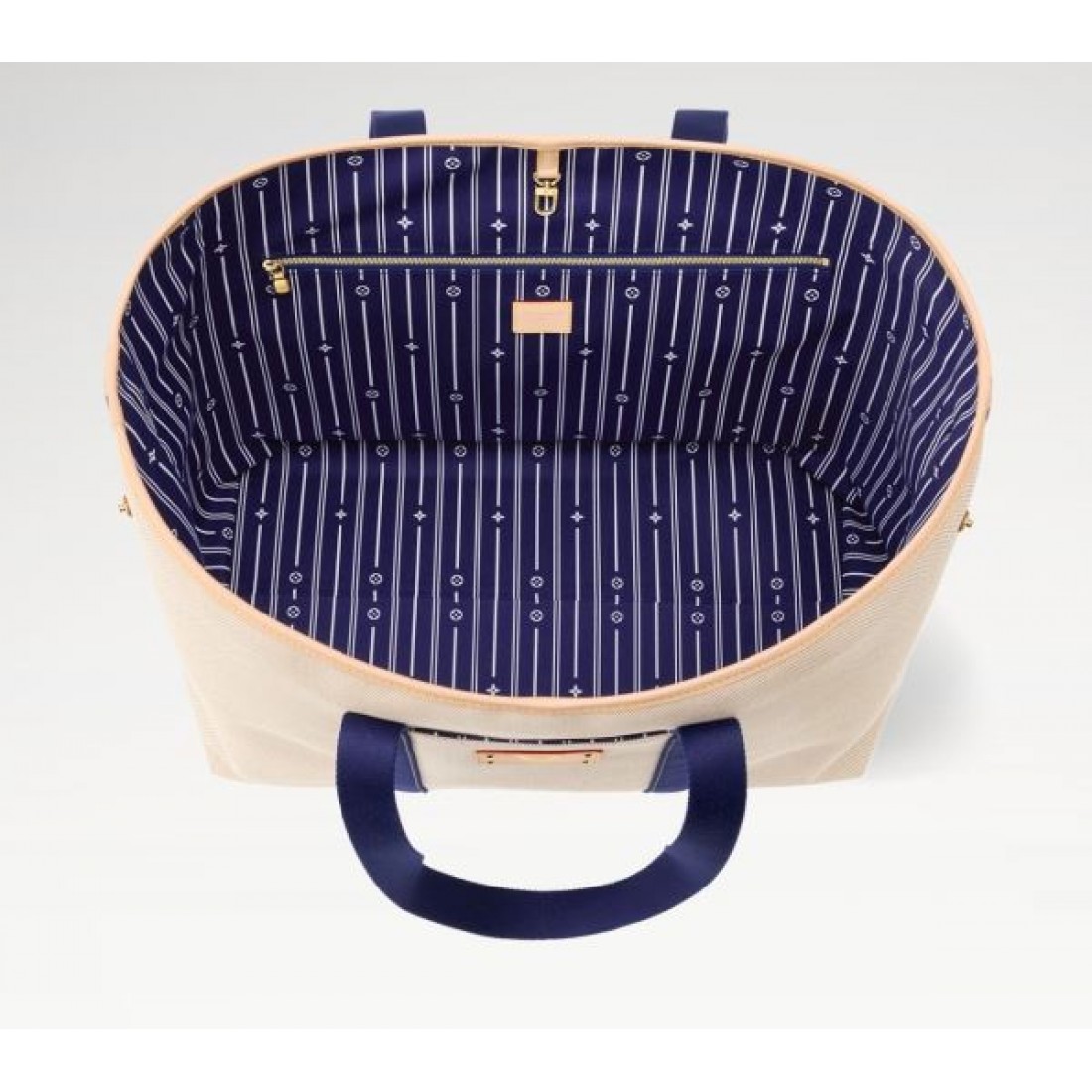 ベージュトート ネイビーハンドル デイリー使い LOUIS VUITTON ルイヴィトン コピー トートバッグ きれいめカジュアル 注目商品