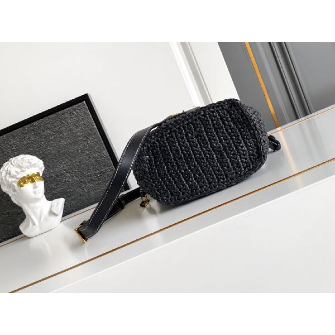 かご編み バケット巾着デザイン トップハンドル付き PRADA プラダ コピー バッグ カジュアル通勤リゾート対応 人気シリーズ