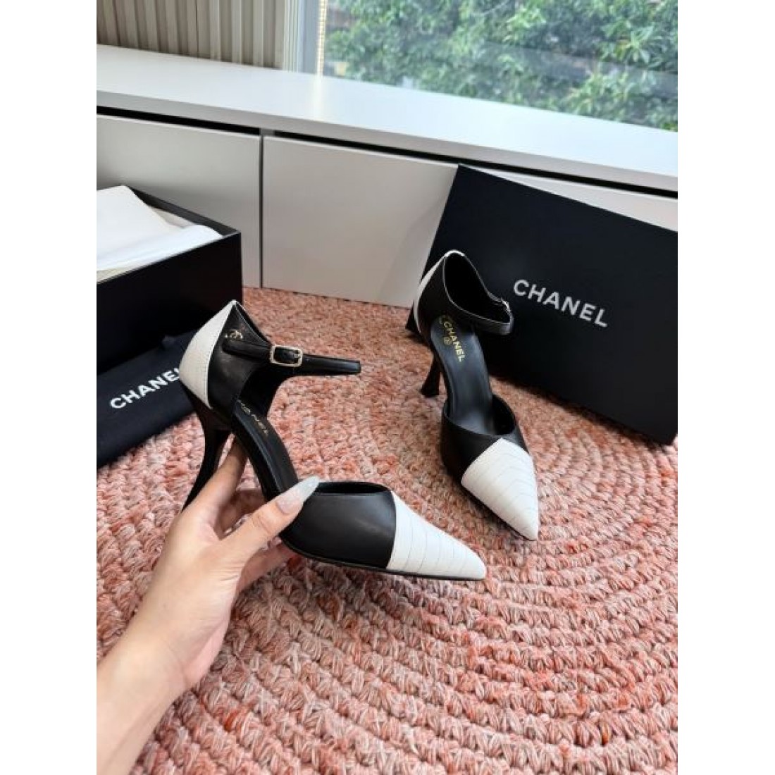 ハイヒール エレガント ラグジュアリー 上質コレクション CHANEL シャネル コピー バイカラーパンプス 定番人気