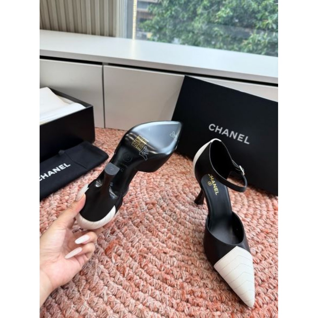 ハイヒール エレガント ラグジュアリー 上質コレクション CHANEL シャネル コピー バイカラーパンプス 定番人気