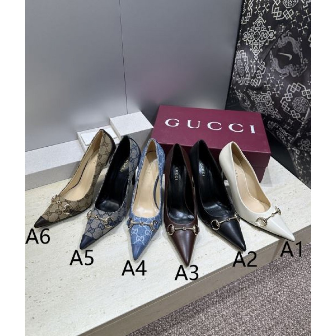スリングバック モノグラムデザイン ハイヒール ...