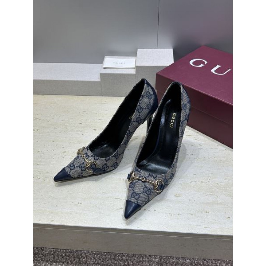 スリングバック モノグラムデザイン ハイヒール コレクション GUCCI グッチ コピー パンプス 上品 レディース
