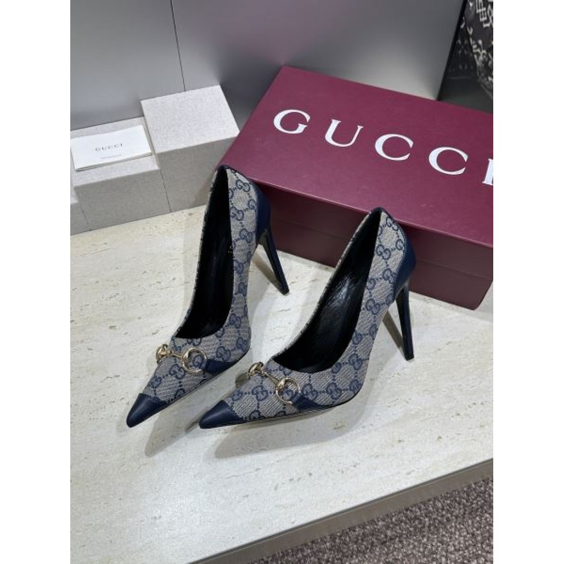スリングバック モノグラムデザイン ハイヒール コレクション GUCCI グッチ コピー パンプス 上品 レディース