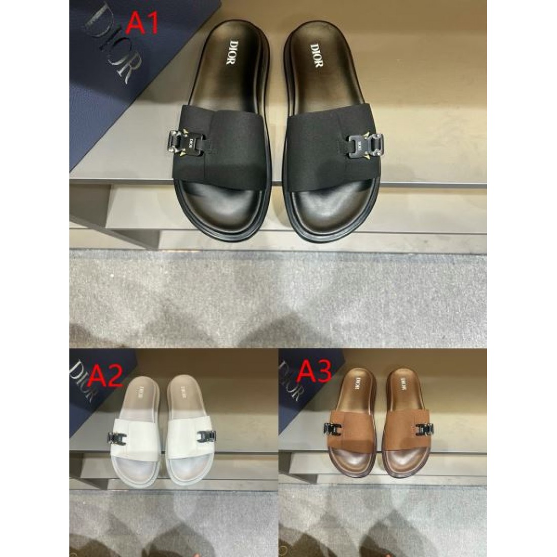 メタルバックルアクセント 快適フィット 軽やか履き心地 DIOR ディオール コピー スライドサンダル 上品ミニマル 新作注目