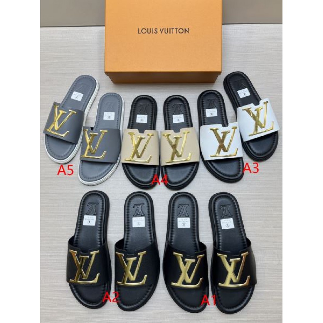 ビッグLVメタルモチーフ 存在感デザイン ワイドアッパー LOUIS VUITTON ルイヴィトン コピー サンダル 上品モード