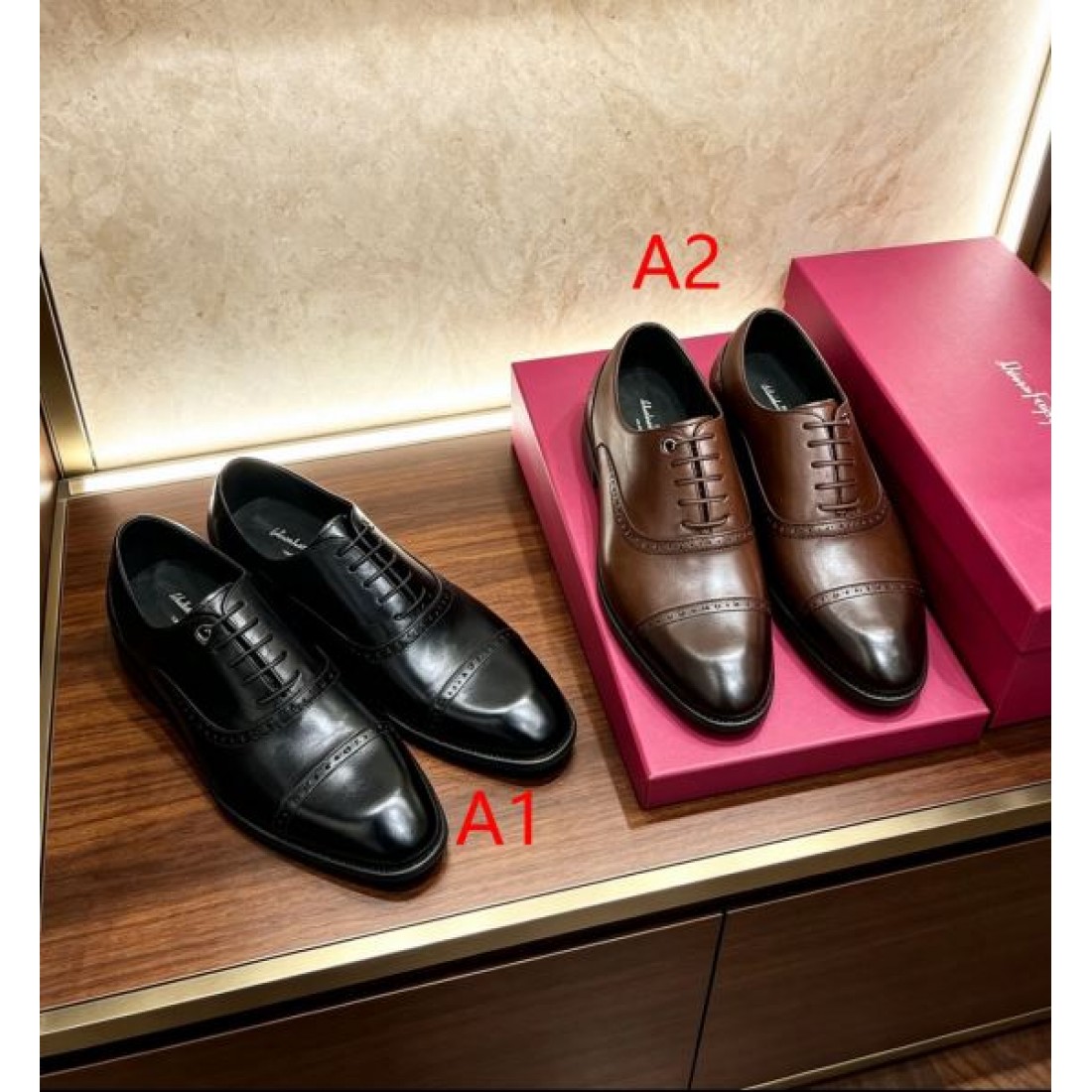 ドレスシューズ プレーンアッパー 控えめな装飾 FERRAGAMO フェラガモ コピー ビジネスシューズ シャープフォルム