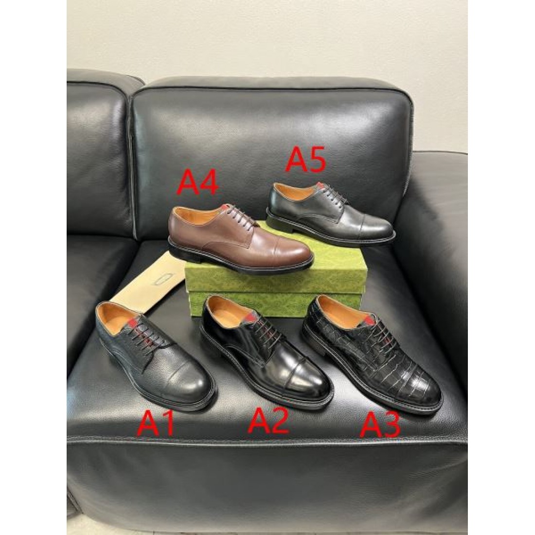ストレートチップ レースアップデザイン レザー仕立て GUCCI グッチ コピー ビジネスシューズ 端正なフォルム ビジネススタイル