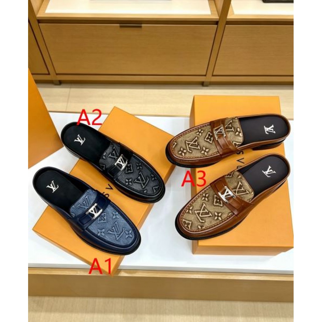 スリッポン仕様 クラシックフォルム エンボス加工風ディテール LOUIS VUITTON ルイヴィトン コピー ローファー 海外人気 シックスタイル