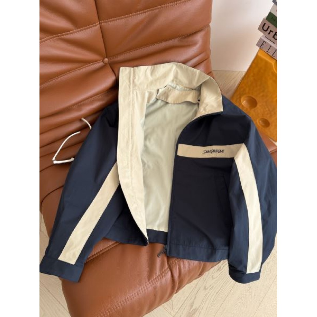 配色切替 フードジャケット ショートパンツ YSL イヴ・サンローラン コピー セットアップ スポーティーカジュアル