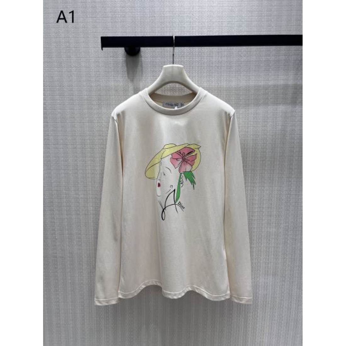花柄 クルーネックトップス DIOR ディオール コピー アートプリント デイリーカジュアル