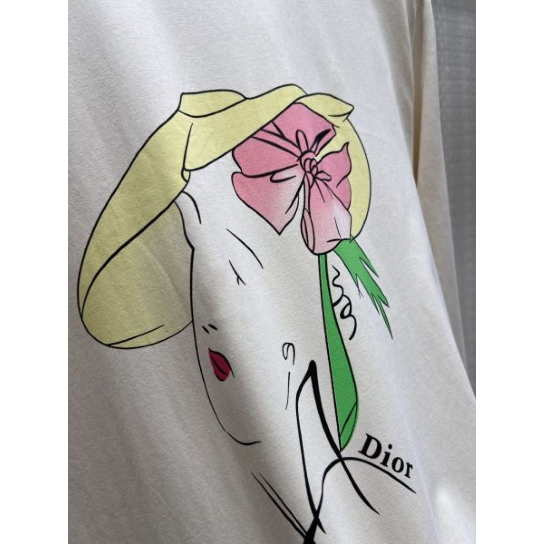 花柄 クルーネックトップス DIOR ディオール コピー アートプリント デイリーカジュアル