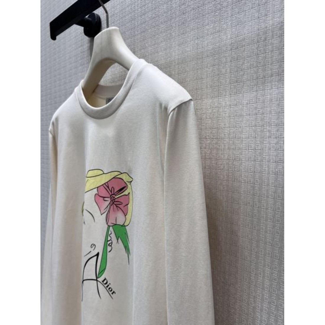 花柄 クルーネックトップス DIOR ディオール コピー アートプリント デイリーカジュアル