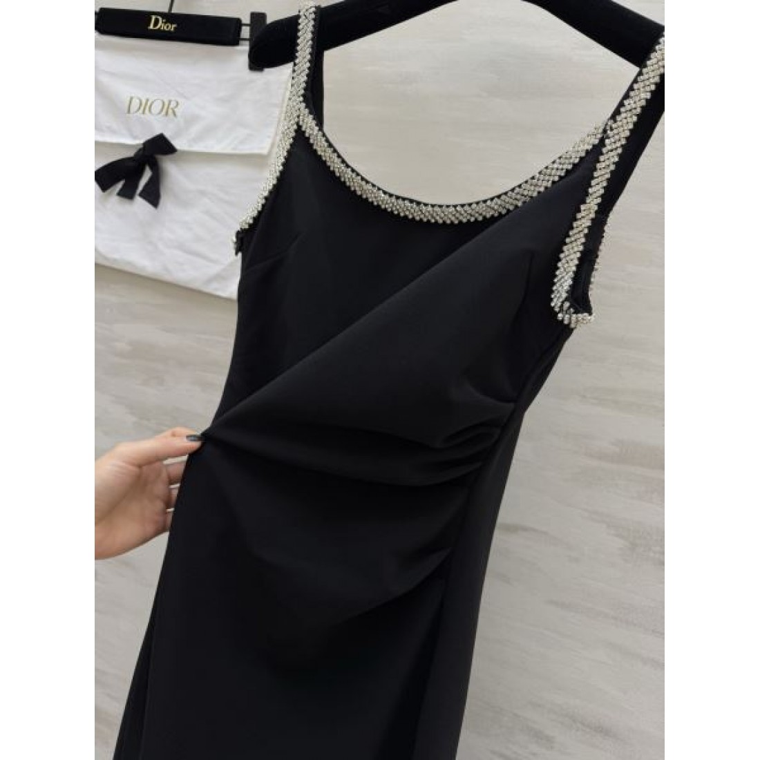 サイドドレープ ロングシルエット DIOR ディオール コピー キャミソールワンピース エレガントスタイル
