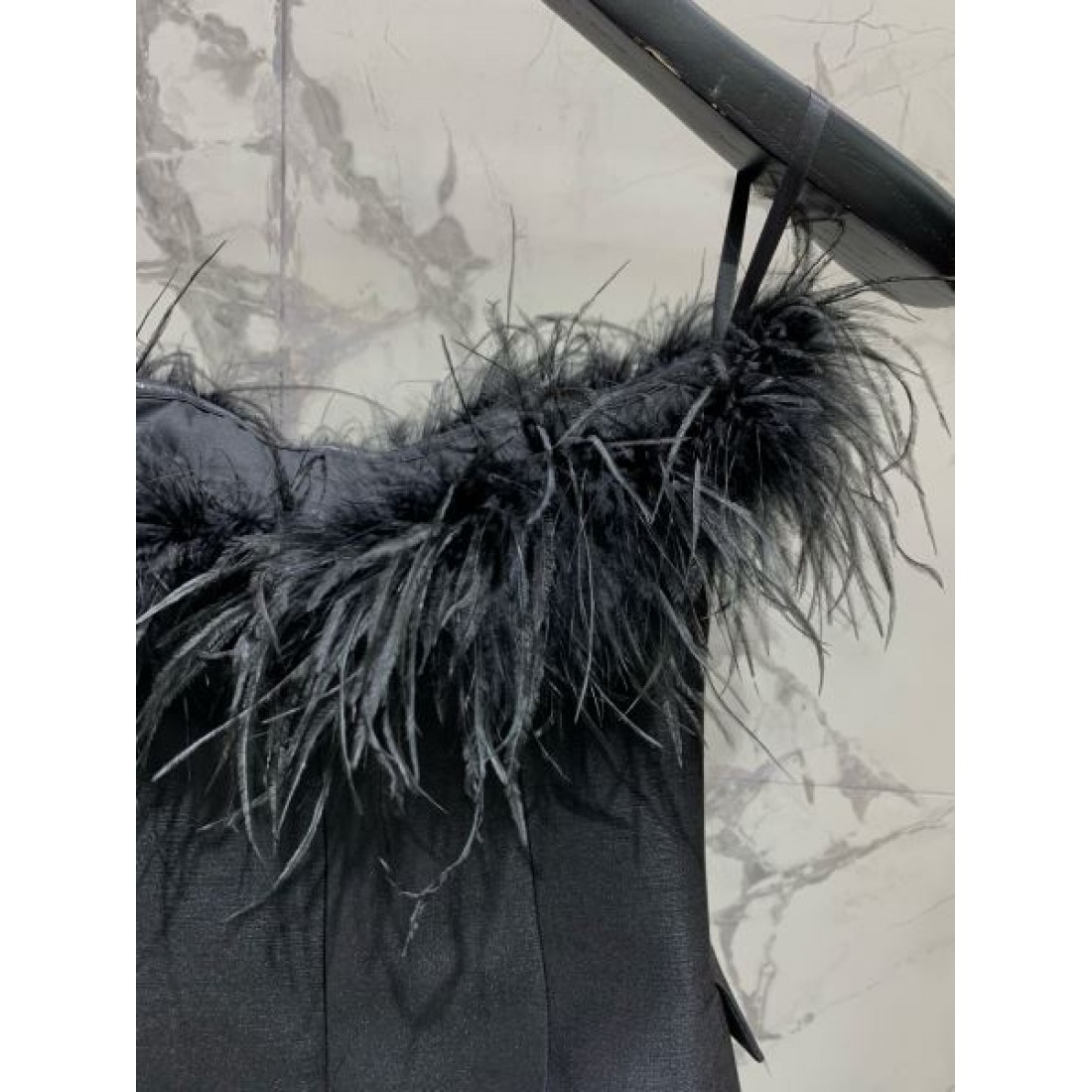 ダブルボタン フェザーデザイン YSL サンローラン コピー ミニドレス パーティースタイル