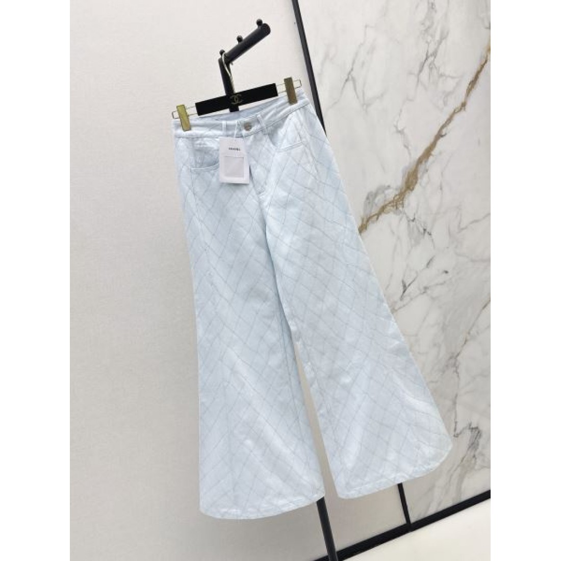同色織柄 スカート見え CHANEL シャネル コピー キュロットパンツ リラックスフォルム