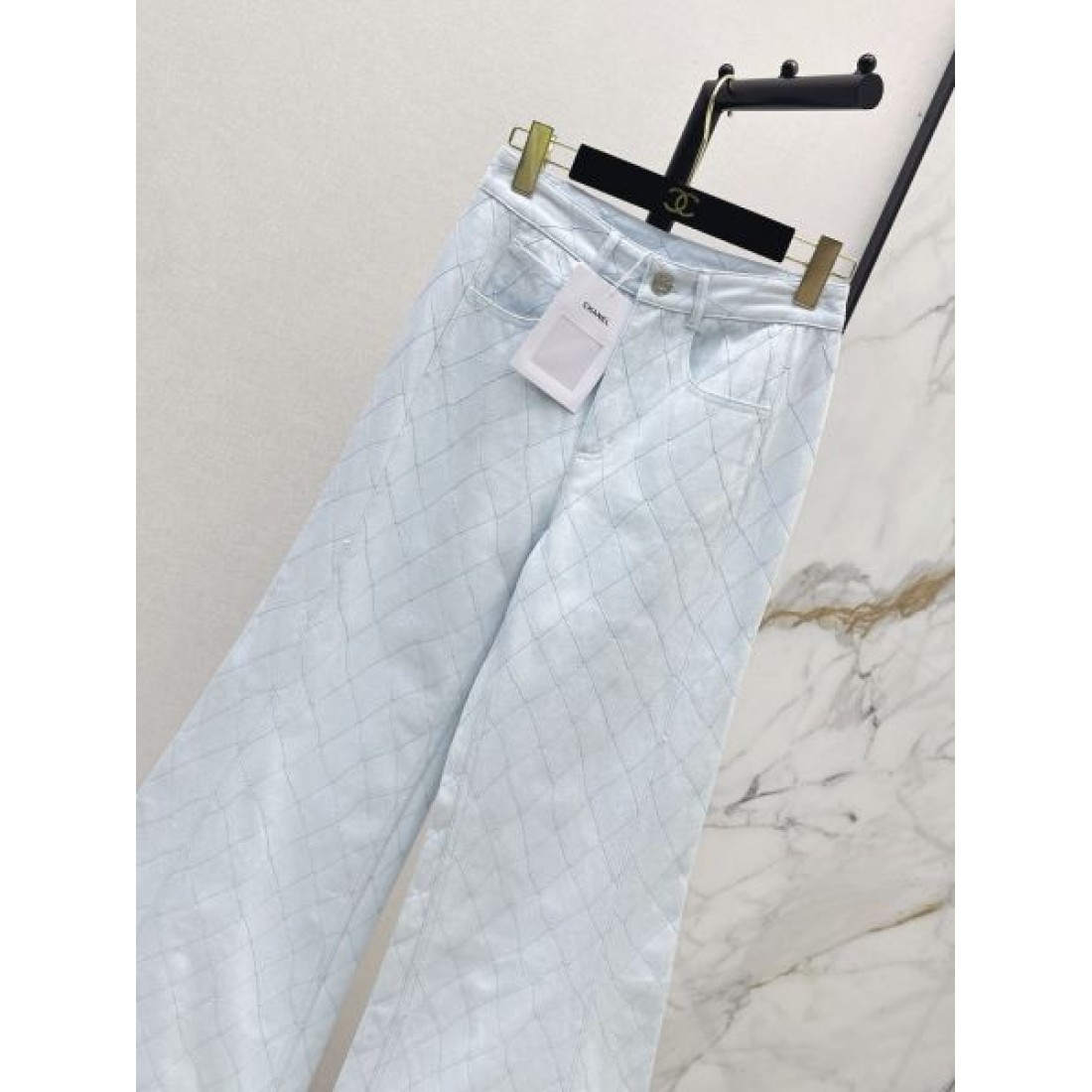 同色織柄 スカート見え CHANEL シャネル コピー キュロットパンツ リラックスフォルム
