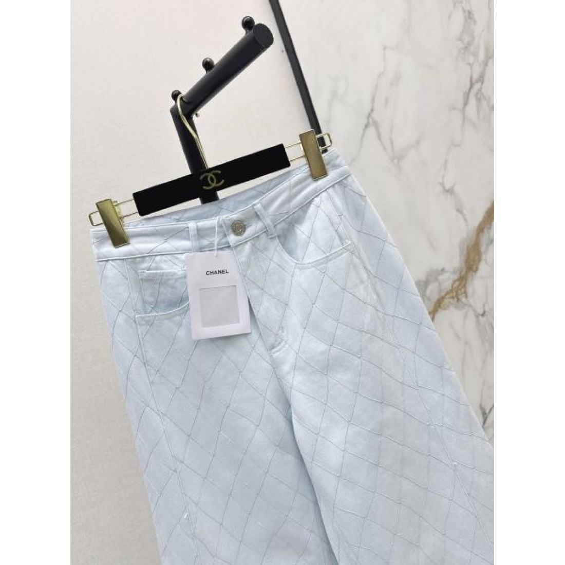 同色織柄 スカート見え CHANEL シャネル コピー キュロットパンツ リラックスフォルム