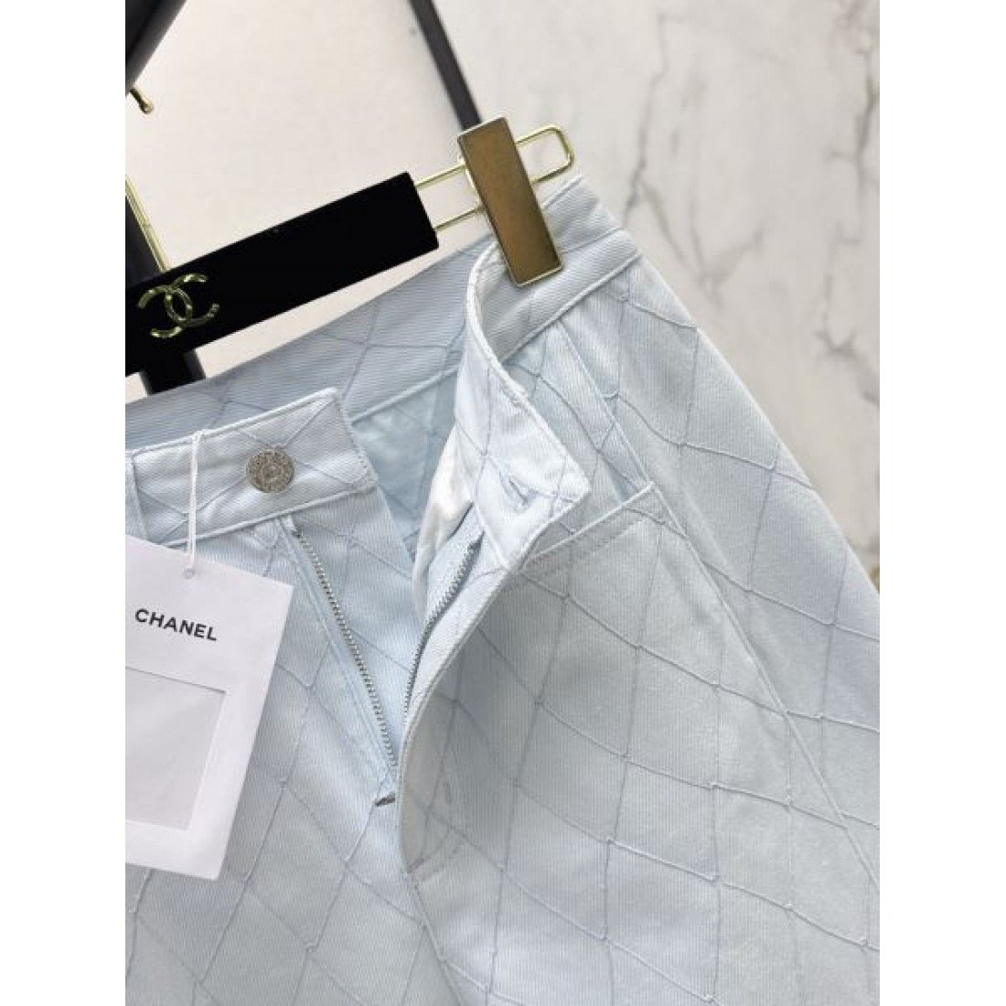 同色織柄 スカート見え CHANEL シャネル コピー キュロットパンツ リラックスフォルム