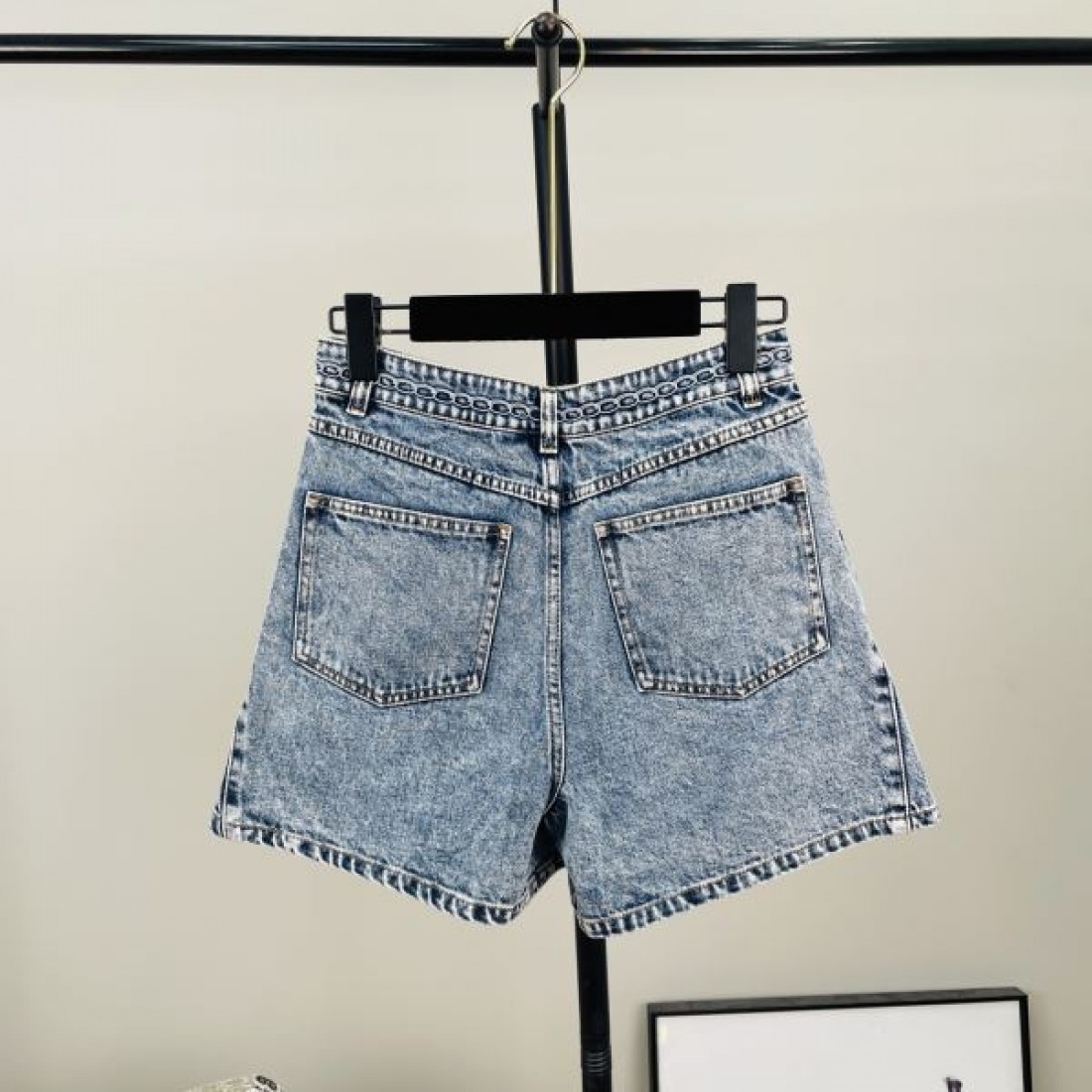 ワイドフォルム ヴィンテージブルー CHANEL シャネル コピー ショートデニム デイリーカジュアル