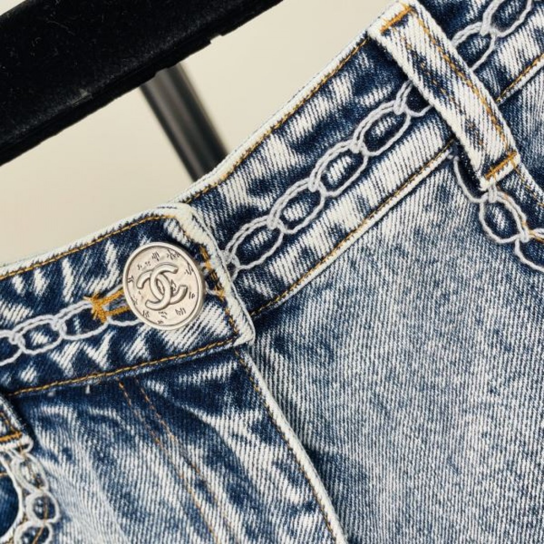 ワイドフォルム ヴィンテージブルー CHANEL シャネル コピー ショートデニム デイリーカジュアル