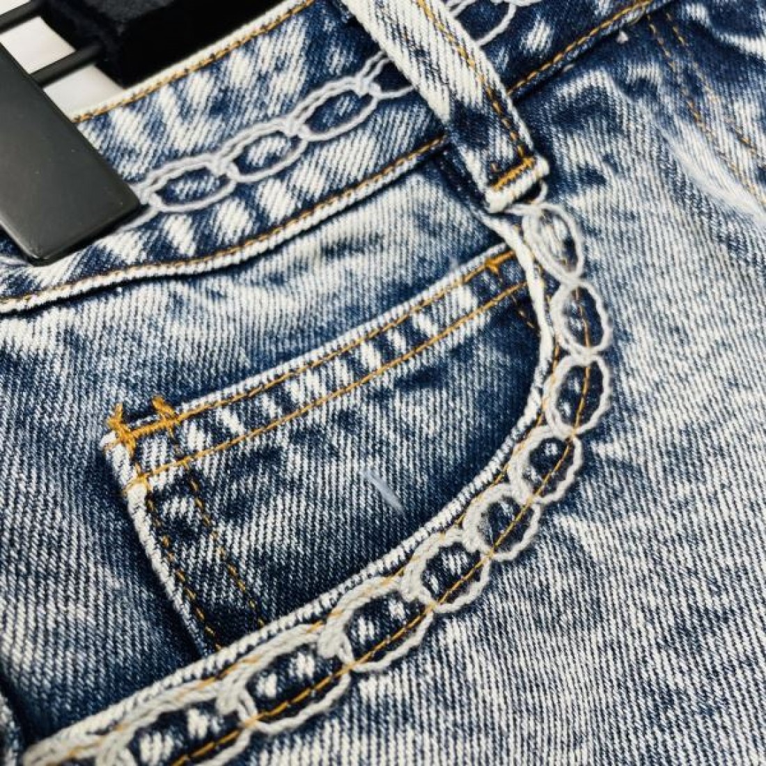 ワイドフォルム ヴィンテージブルー CHANEL シャネル コピー ショートデニム デイリーカジュアル