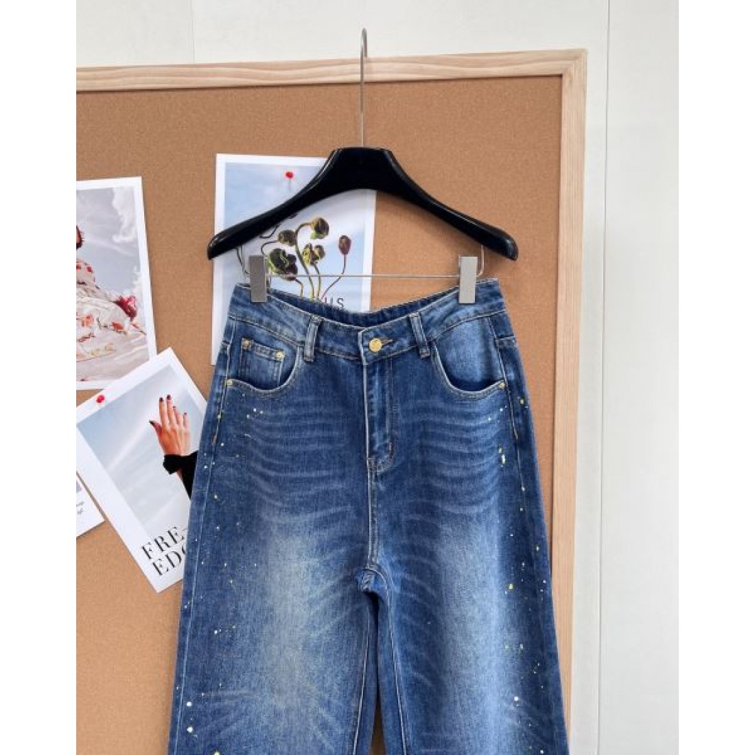 フェードブルー ロングシルエット CHANEL シャネル コピー ストレートジーンズ レトロカジュアル