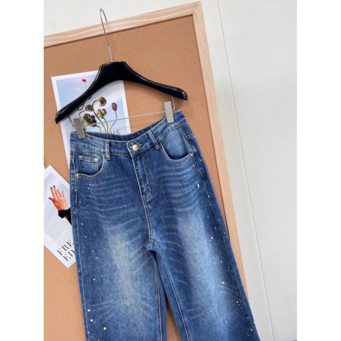 フェードブルー ロングシルエット CHANEL シャネル コピー ストレートジーンズ レトロカジュアル