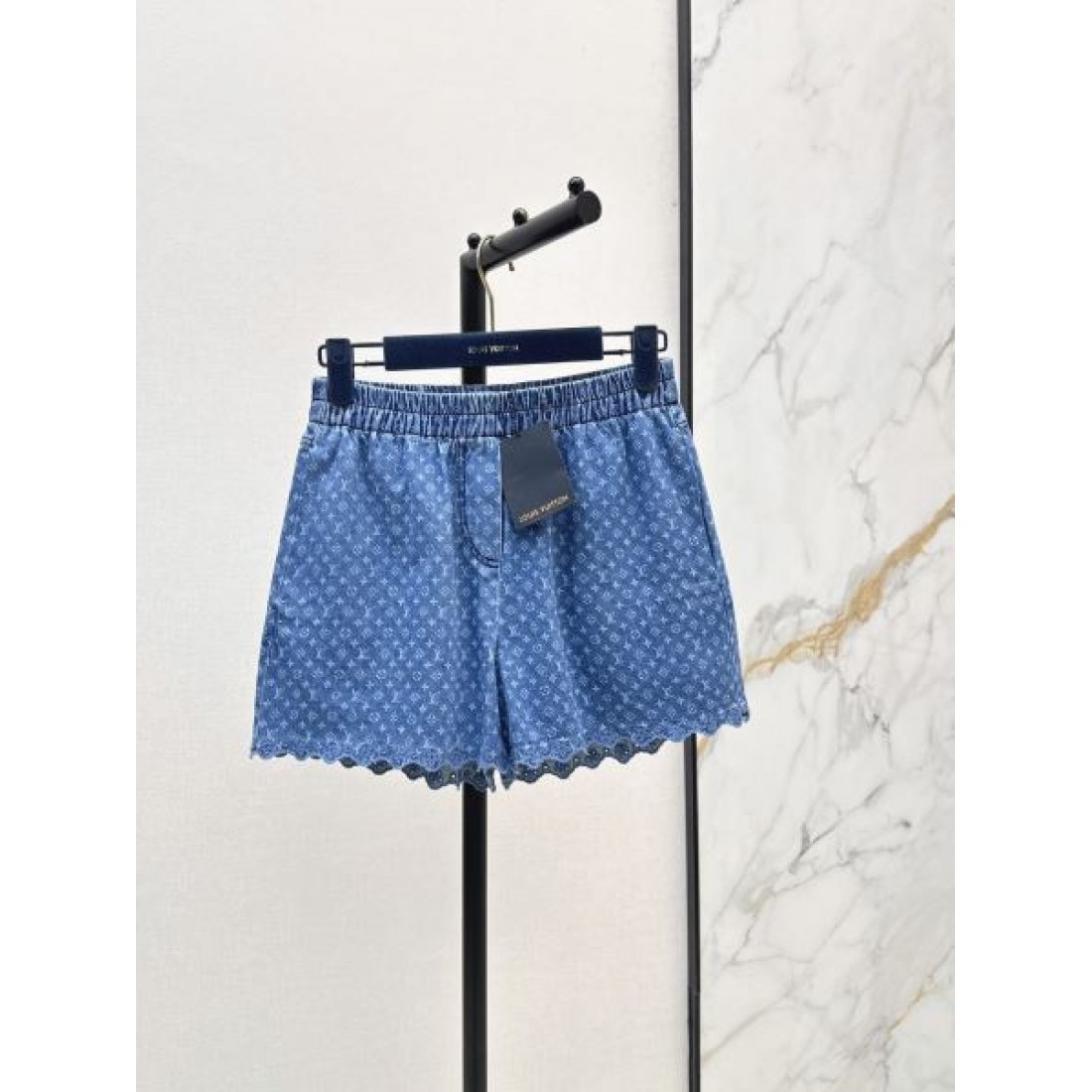 ライトインディゴ 総柄デザイン LOUIS VUITTON ルイヴィトン コピー レディース イージーショーツ リゾートカジュアル