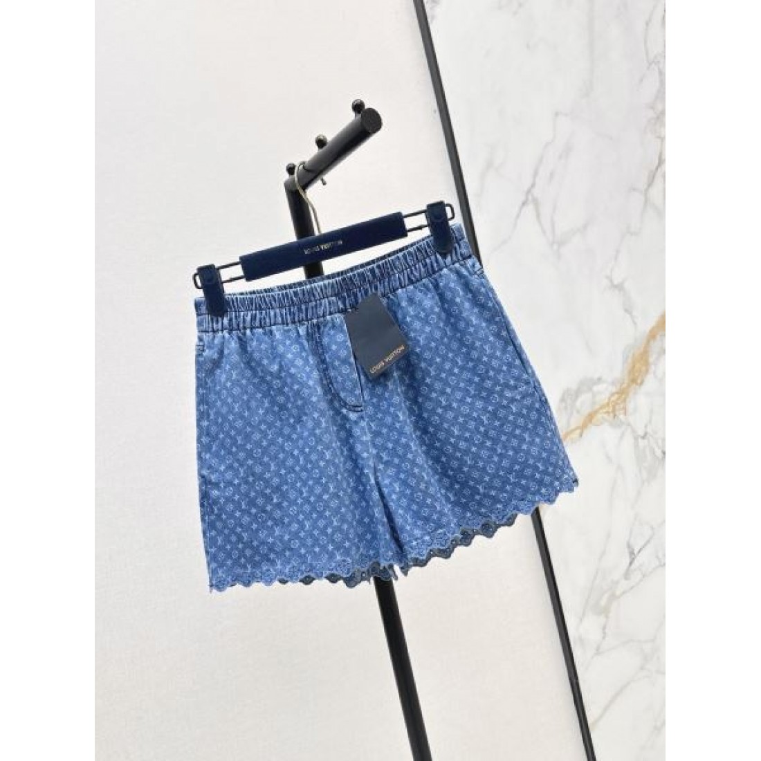 ライトインディゴ 総柄デザイン LOUIS VUITTON ルイヴィトン コピー レディース イージーショーツ リゾートカジュアル