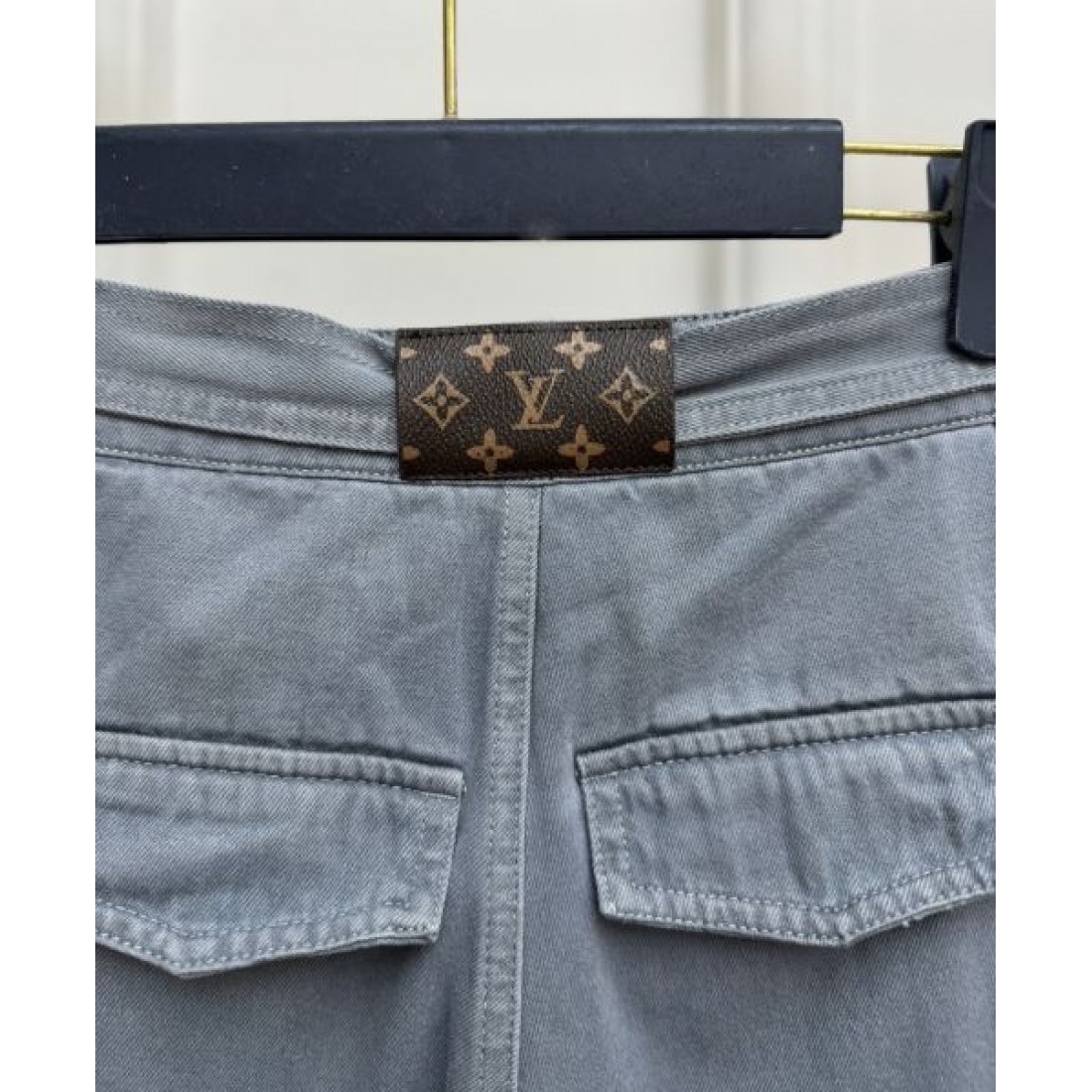 スレートブルー 立体カーゴポケット LOUIS VUITTON ルイヴィトン コピー ワークパンツ リラックスフォルム