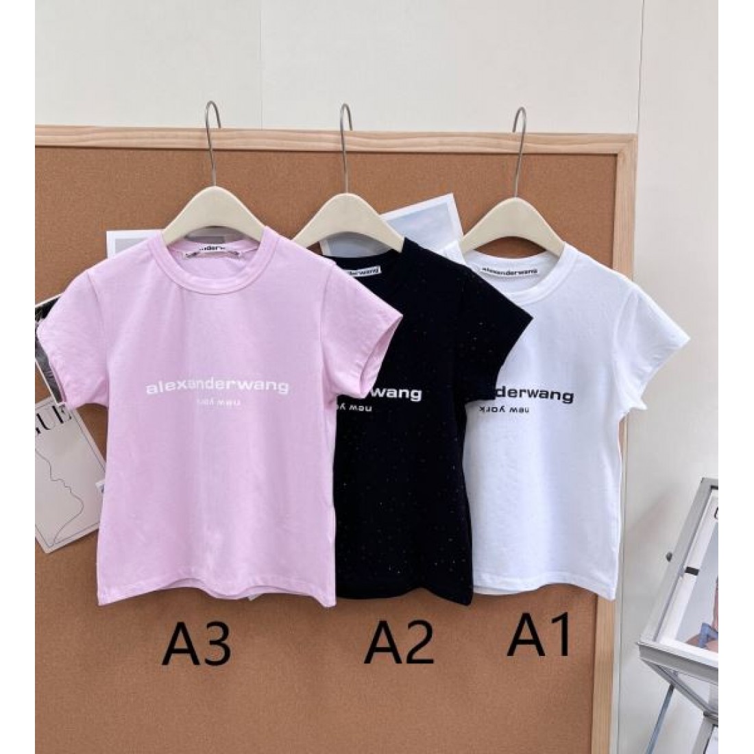 ミニレタリング ALEXANDER WANG アレキサンダーワン コピー レディース ロゴTシャツ シンプルストリート