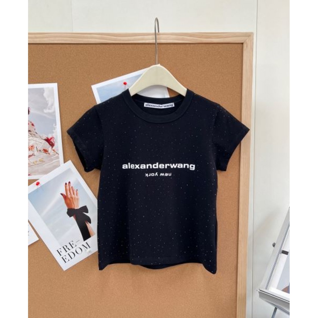 ミニレタリング ALEXANDER WANG アレキサンダーワン コピー レディース ロゴTシャツ シンプルストリート