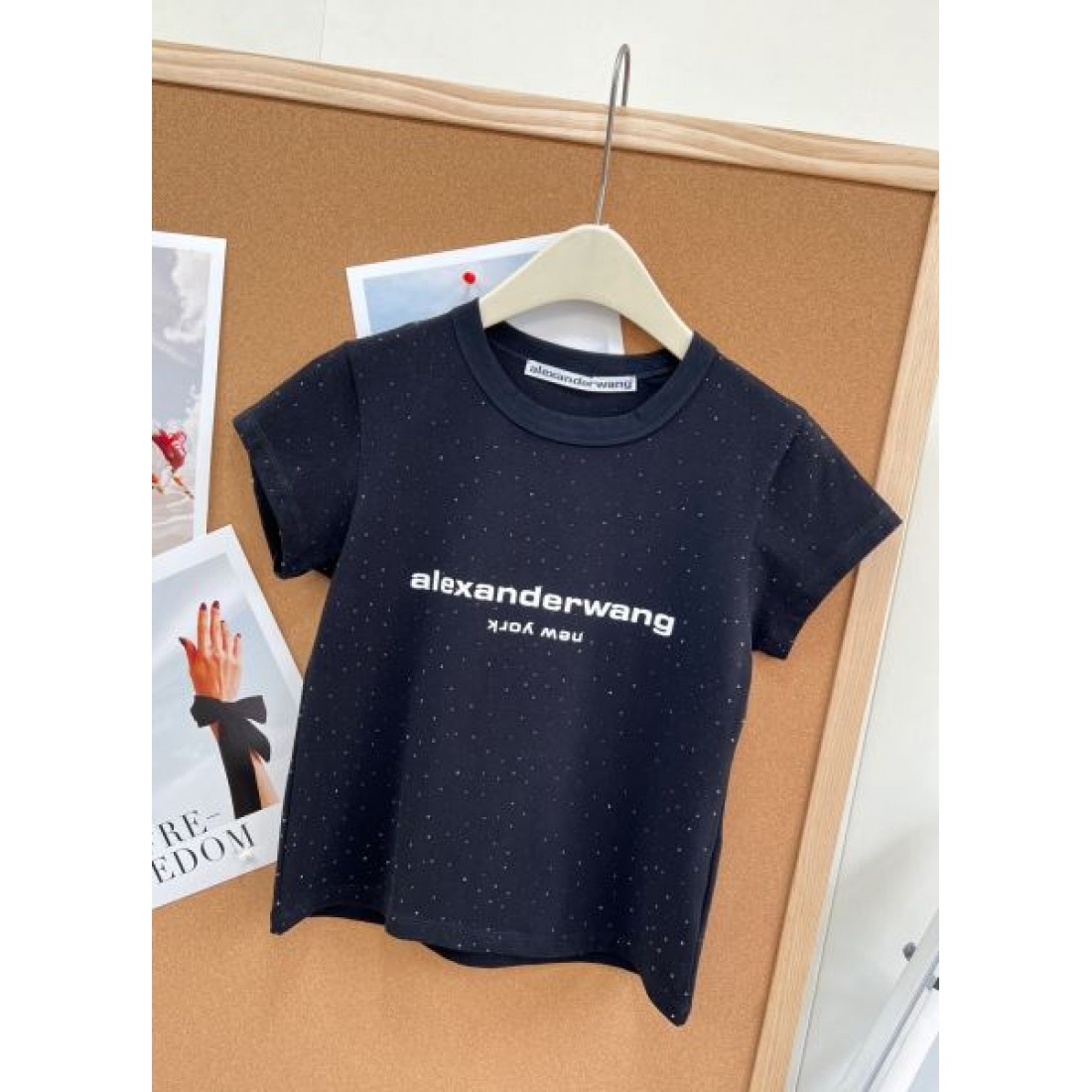 ミニレタリング ALEXANDER WANG アレキサンダーワン コピー レディース ロゴTシャツ シンプルストリート