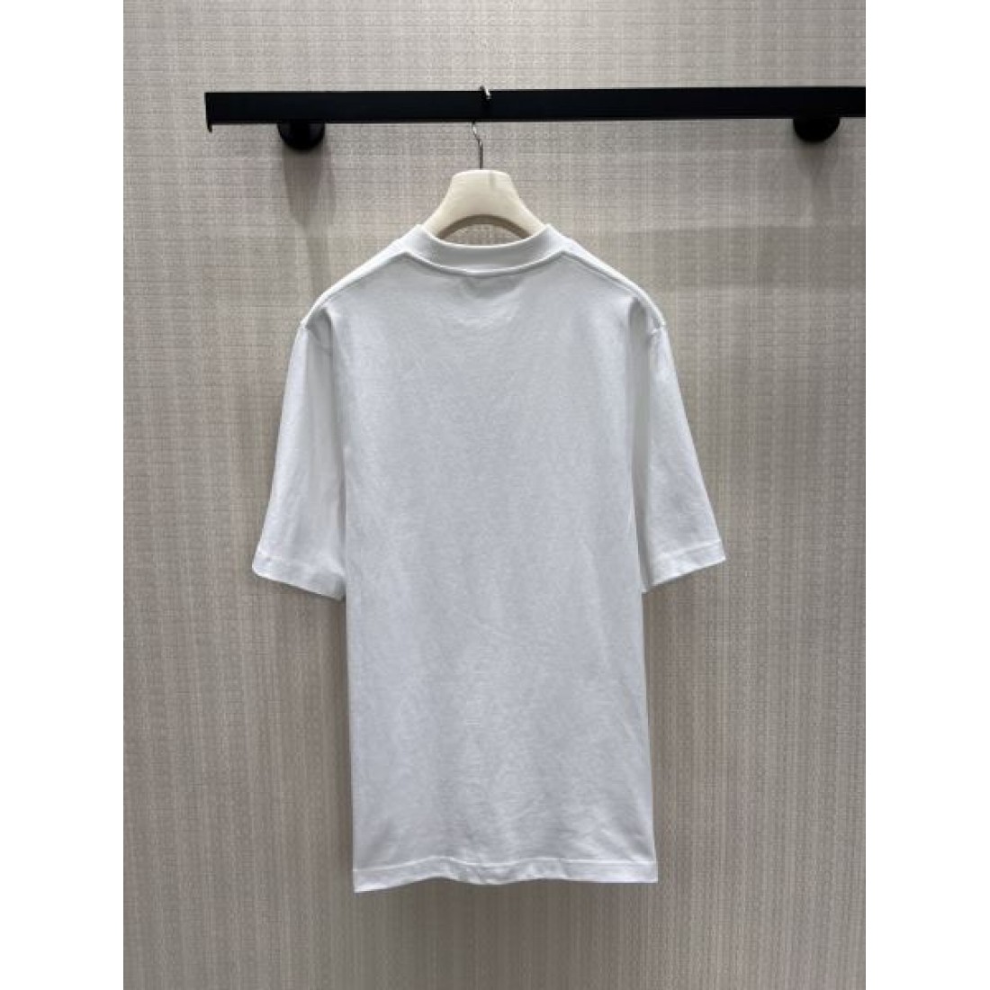 カラーレイが目を引く ALEXANDER WANG アレキサンダーワン コピー ビッグTシャツ アイボリー系 アートプリント ルーズフィット
