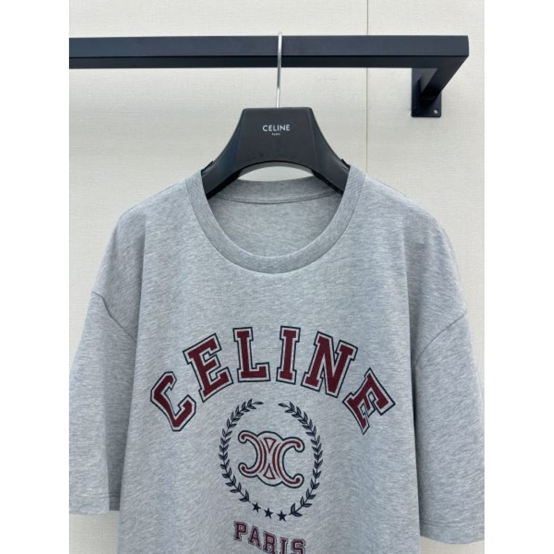 ヴィンテージ感漂う CELINE セリーヌ コピー グラフィックTシャツ サークルモチーフ ルーズフィット
