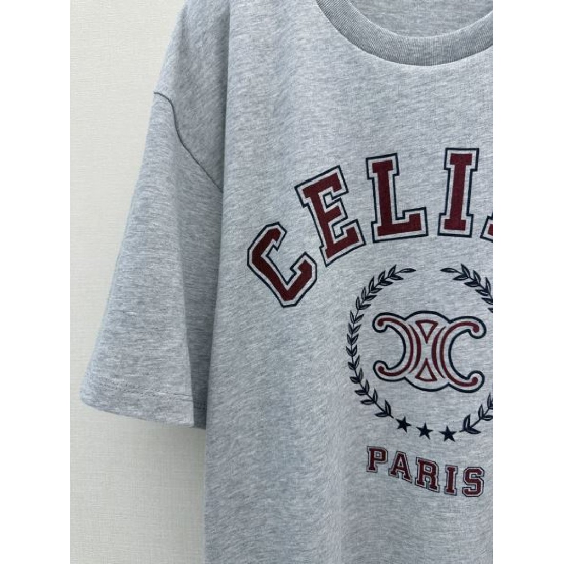 ヴィンテージ感漂う CELINE セリーヌ コピー グラフィックTシャツ サークルモチーフ ルーズフィット