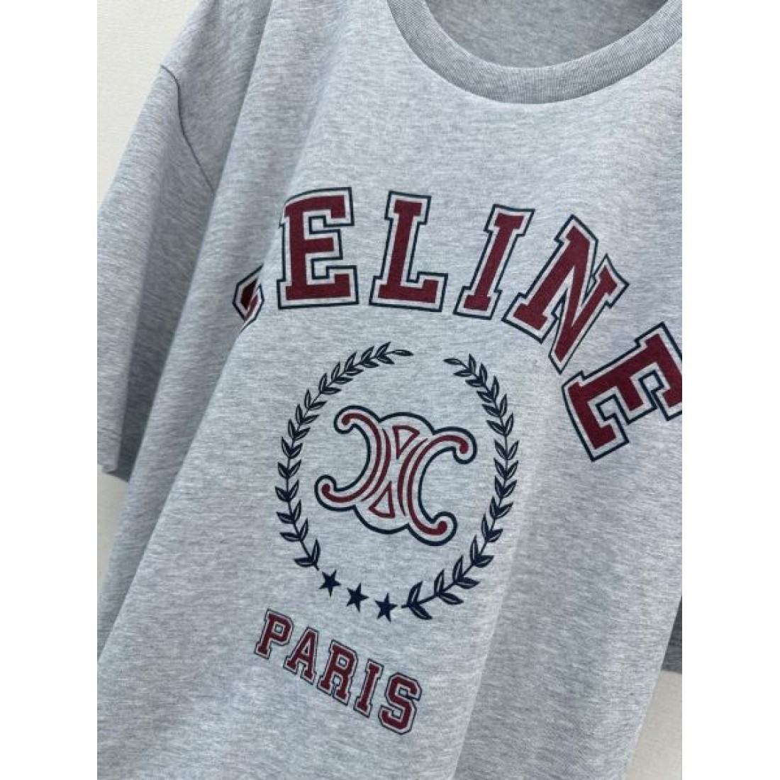 ヴィンテージ感漂う CELINE セリーヌ コピー グラフィックTシャツ サークルモチーフ ルーズフィット