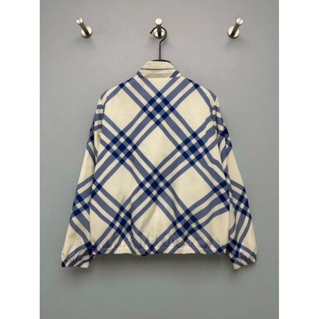 旬顔 BURBERRY バーバリー コピー チェックジャケット 配色ライン ジップアップ 軽快カジュアル