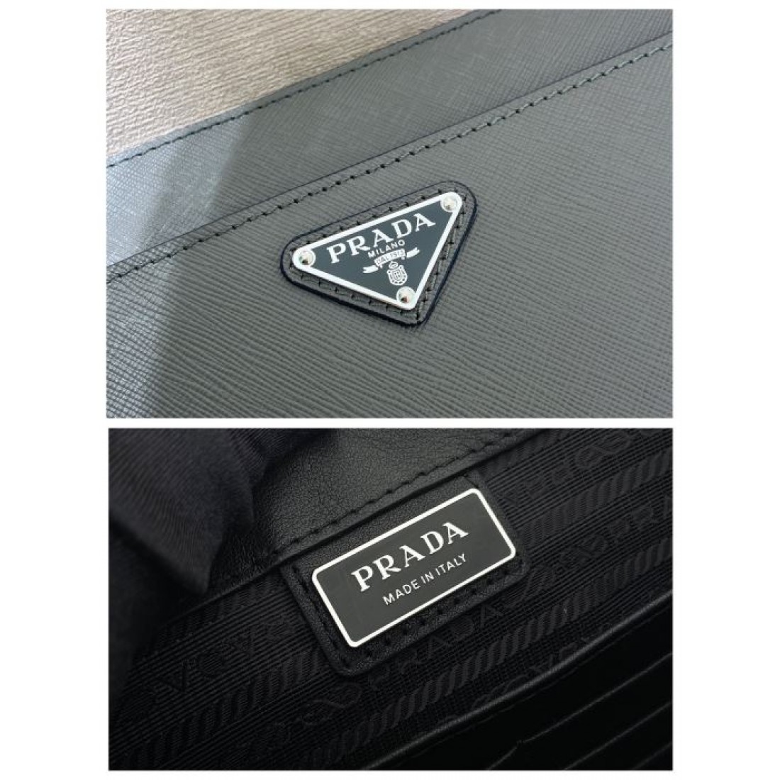 薄型スクエア 手首ストラップ付き PRADA プラダ コピー セカンドバッグ 街歩き 休日のお出かけ