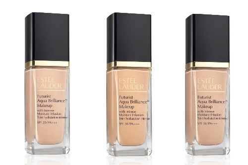 左から)フューチャリスト アクア ブリリアンス メークアップ インテンス モイスチャー30mL SPF 20/PA+++ 61.62,63 各9,020円