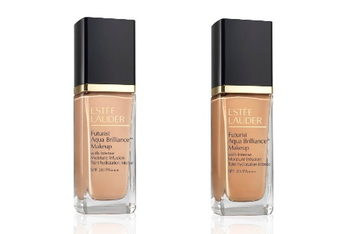 左から)フューチャリスト アクア ブリリアンス メークアップ インテンス モイスチャー30mL SPF 20/PA+++ 64,66 各9,020円