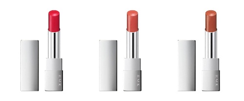 左から) RMK リップスティック コンフォート エアリーシャイン 12、13、14 各3,500円＋税＜新製品＞