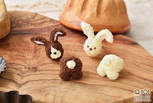 ミルクなうさぎ クッキー カオ/オシリ
ミックスなうさぎ クッキー カオ/オシリ(表参道本店&Q-pot. ONLINE SHOP限定)
リング 5,500円、ピアスイヤリング(1piece) 各5,500円