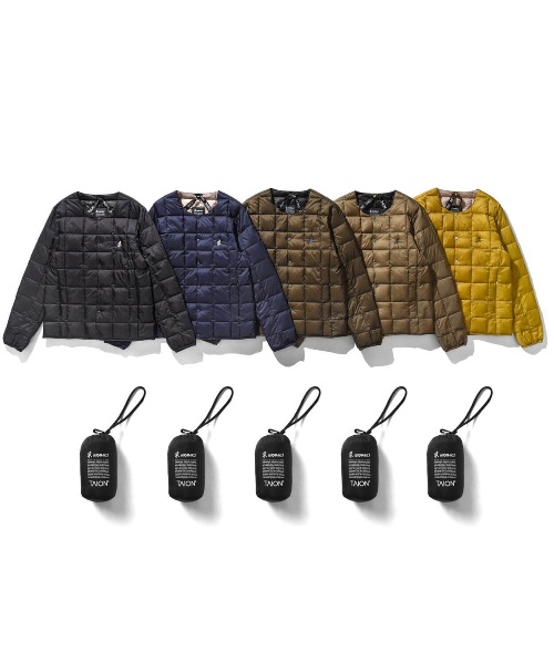 クルーネックインナーダウンジャケット 各9,900円