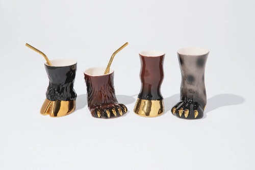 左から)BULL 9×12.5cm H13cm 7,800円＋税、BEAR 10×14.5cm H10.5cm 8,800円＋税
HORSE 8.5×10.5cm H16cm 5,800円＋税、LEOPARD 9×12cm H17cm 6,800円＋税