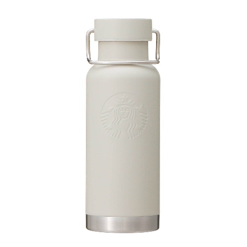 ハンドルリッドステンレスロゴボトルマットベージュ 473ml 4,180円