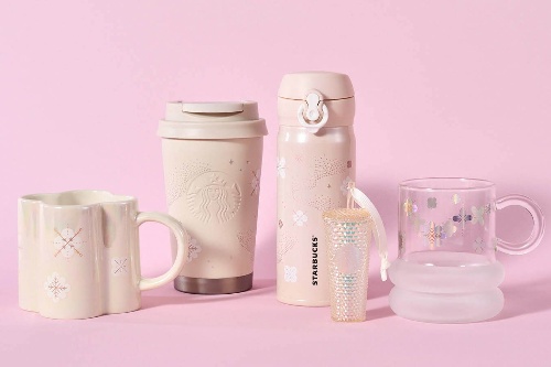 スターバックスの22年クリスマス限定グッズ第2弾、雪の結晶＆オーロラを描いたステンレスボトルやマグ｜写真0