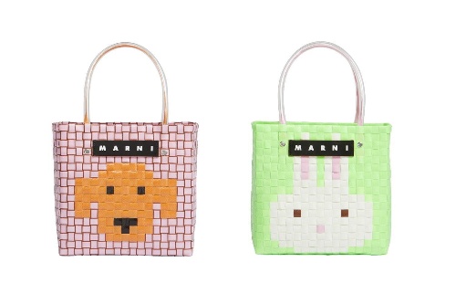 アニマル バスケット ピンクドッグ、ミントラビット 各26,400円