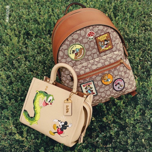 左から)ローグ 25 リジェネラティブ レザー / ミッキーマウス アンド キャタピラー(H20xW25xD14cm) 132,000円
チャーター バックパックシグネチャー テキスタイル ジャカードパッチ(H40xW20xD12.5cm) 101,200円