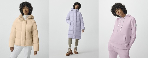 (左から)
JUNCTION PARKA ／PASTEL CAPSULE 154,000円、BYWARD PARKA／PASTEL CAPSULE 159,500円、 MUSKOKA HOODY PASTELS 55,000円